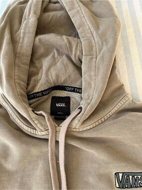 Vans Taupe Pullover Hoodie with Embroidered Logo
